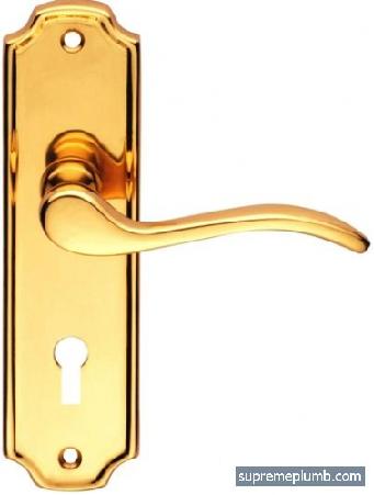 Barcelona Lever Lock Polished Brass
